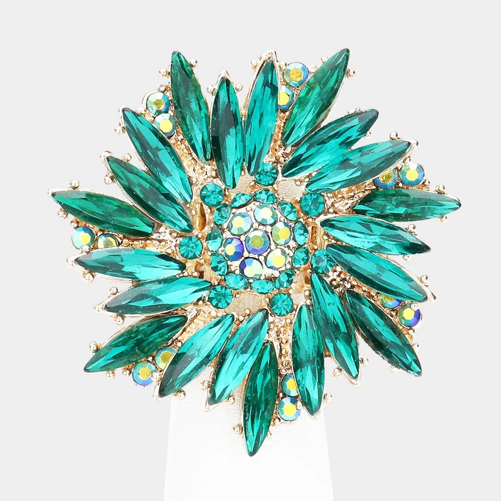 Green Statement Elastic Ring